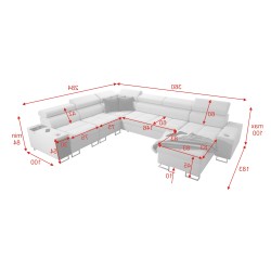 Orbix VIII Corner Sofa with Sleeping Function - Your Place for Relaxation and Rest