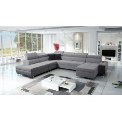 Sofá esquinero en forma de U Orbix X con función de cama y puerto USB | Tejido, Sawana 21 | Muebles de salón