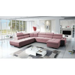 U-shaped Orbix X sectional with a sleeping function and USB port | Velvet, Ultario Velvet 2955 | Living Room Furniture