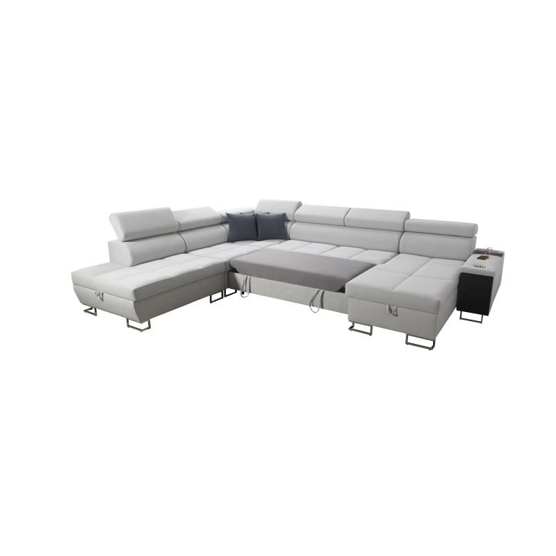 U-shaped corner sofa Orbix X with sleeping function and USB port | Velvet, Ultario Velvet 2961 | Living Room Furniture