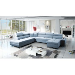 Orbix X U-shaped sectional sofa with a sleeping function and USB port | Velvet, Ultario Velvet 2960 | Living Room Furniture