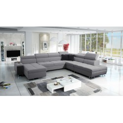 Sofá esquinero en forma de U Orbix X con función de cama y puerto USB | Tejido, Sawana 21 | Muebles de salón