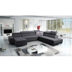 U-shaped Orbix X sectional sofa with a sleeping function and USB port | Woven fabric, Sawana 96 | Living Room Furniture