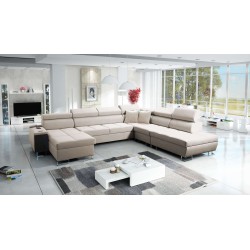 U-shaped Orbix X sectional sofa with a sleeping function and USB port | Velvet, Ultario Velvet 2979 | Living Room Furniture