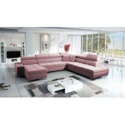 U-förmiges Ecksofa Orbix X mit Schlaffunktion und USB-Anschluss | Samt, Ultario Velvet 2955 | Wohnzimmermöbel