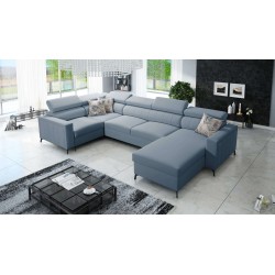 U-shaped corner sofa Arco V Mini with a sleeping function, adjustable
