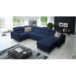 Sofá esquinero en forma de U Arco V Mini con función de cama, ajustable.