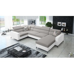 U-shaped corner sofa Arco V Mini with a sleeping function, adjustable