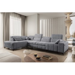 Ballagio XI corner sofa with a sleeping function in Plecionka fabric, Spring 1101 – comfort and style in one