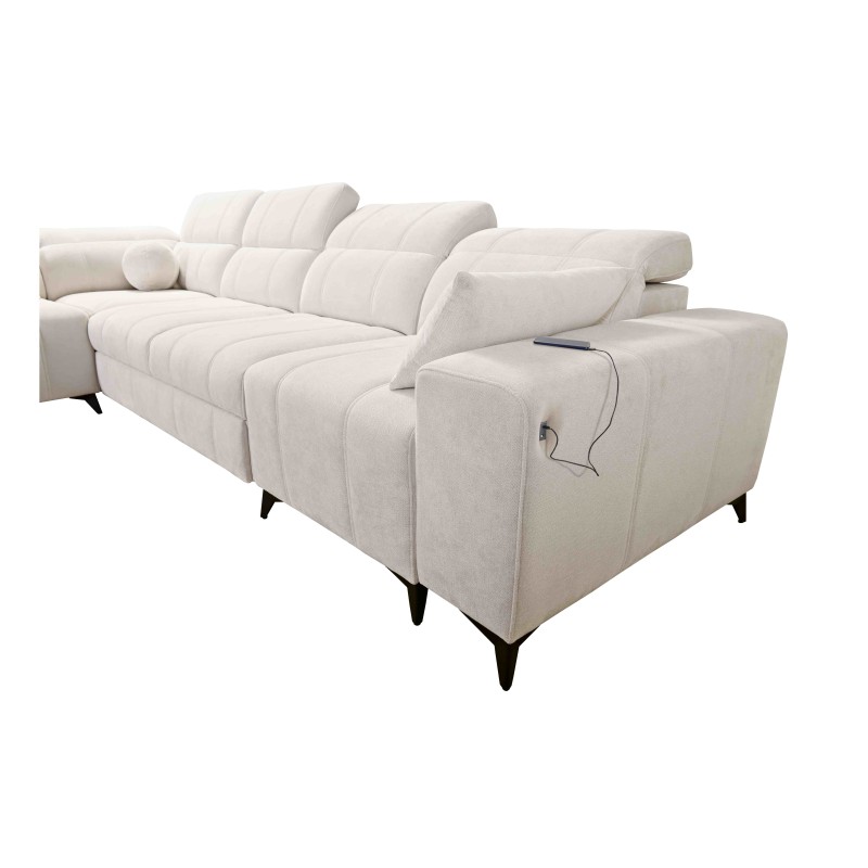 Ecksofa Ballagio XI mit Schlaffunktion im Stoff Plecionka, Spring 1101 – Komfort und Stil in einem