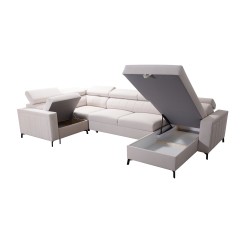 U-förmiges Ecksofa Arco V Mini mit Schlaffunktion, verstellbar