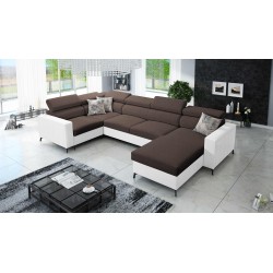 U-shaped corner sofa Arco V Mini with a sleeping function, adjustable