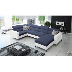 U-shaped corner sofa Arco V Mini with a sleeping function, adjustable