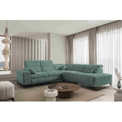 Luxuriöse Ecksofa Ballagio IX mit Schlaffunktion Plecionka, Spring 1116