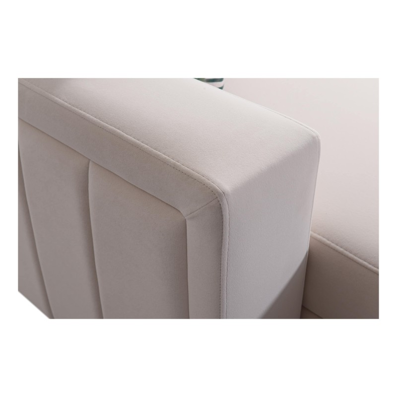 Sofá esquinero en forma de U Arco V Mini con función de cama, ajustable.