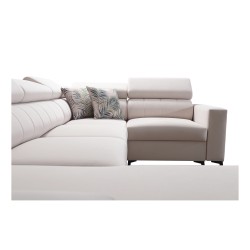 Sofá esquinero en forma de U Arco V Mini con función de cama, ajustable.