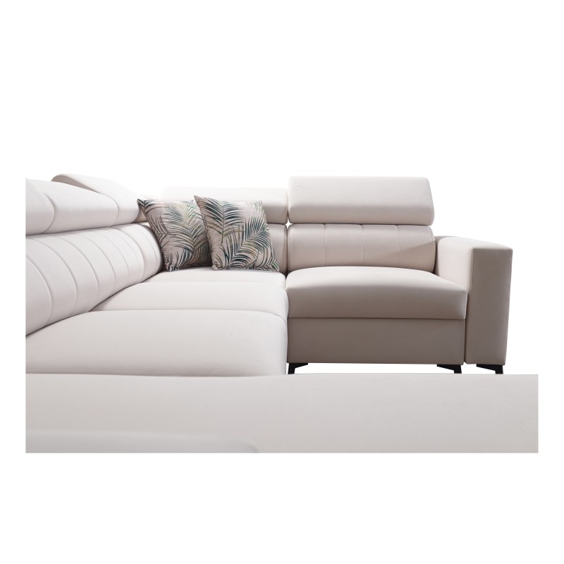 Sofá esquinero en forma de U Arco V Mini con función de cama, ajustable.