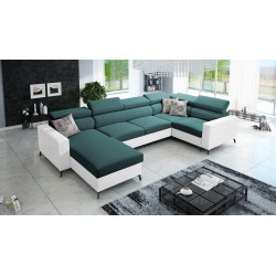 U-shaped corner sofa Arco V Mini with a sleeping function, adjustable