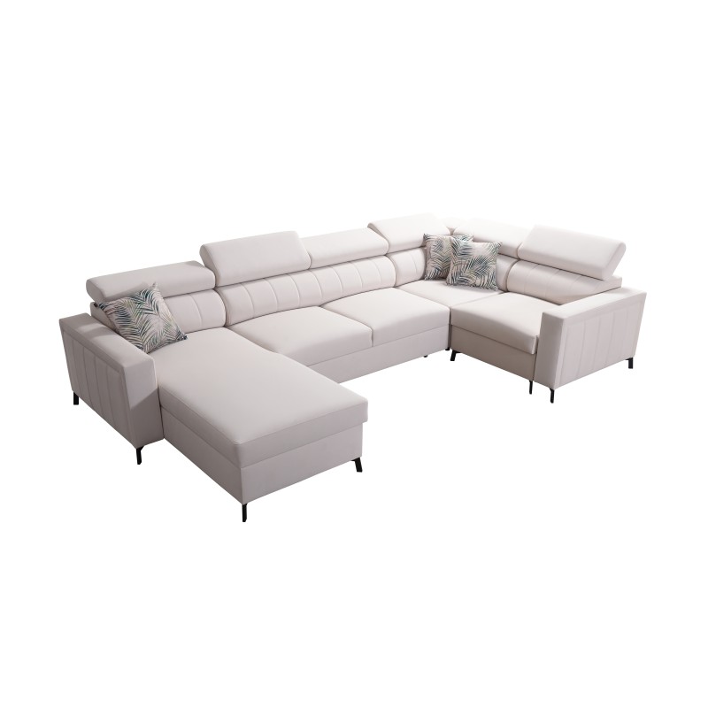 U-shaped corner sofa Arco V Mini with a sleeping function, adjustable
