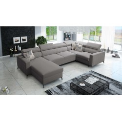 U-shaped corner sofa Arco V Mini with a sleeping function, adjustable