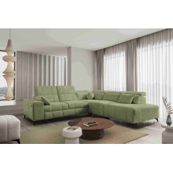 Sofá Esquinero de Lujo Ballagio IX con función de cama Plecionka, Spring 1115