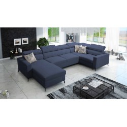 U-shaped corner sofa Arco V Mini with a sleeping function, adjustable