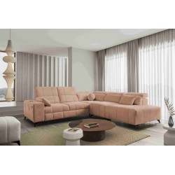 Luxuriöse Ecksofa Ballagio IX mit Schlaffunktion Plecionka, Spring 1112