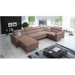 U-shaped corner sofa Arco V Mini with a sleeping function, adjustable