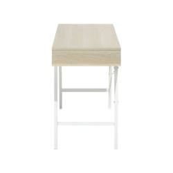 Biurko z szufladami i półką 120 x 48 cm jasne drewno CLARITA