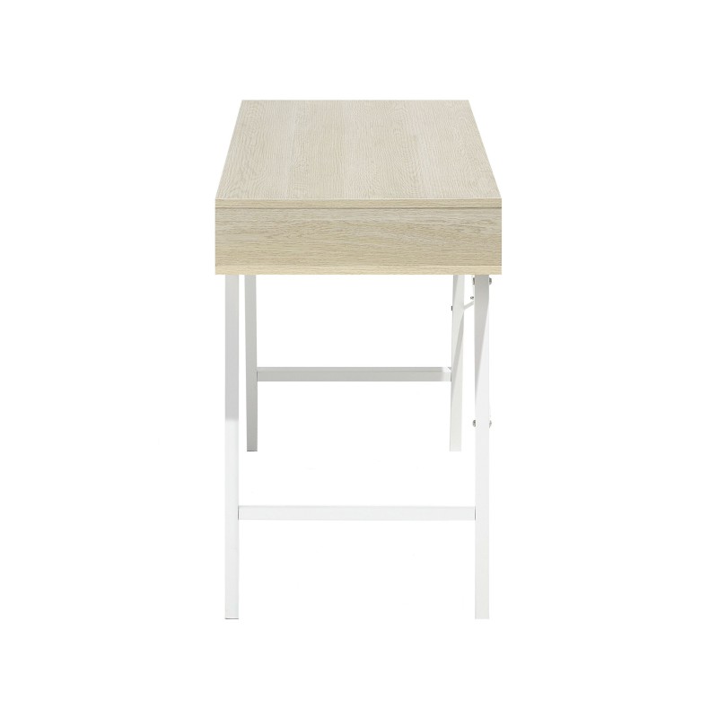 Biurko z szufladami i półką 120 x 48 cm jasne drewno CLARITA