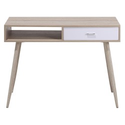 Biurko z szufladą i półką 100 x 48 cm jasne drewno DEORA