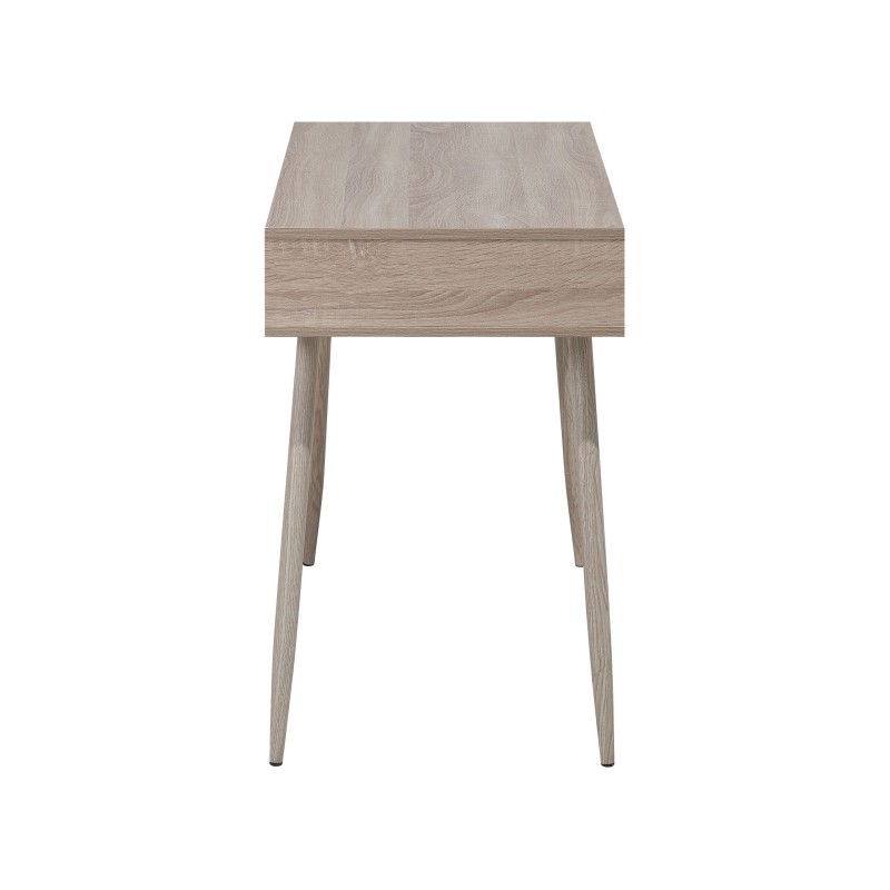 Biurko z szufladą i półką 100 x 48 cm jasne drewno DEORA