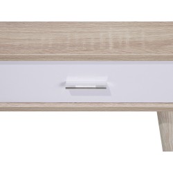 Biurko z szufladą i półką 100 x 48 cm jasne drewno DEORA
