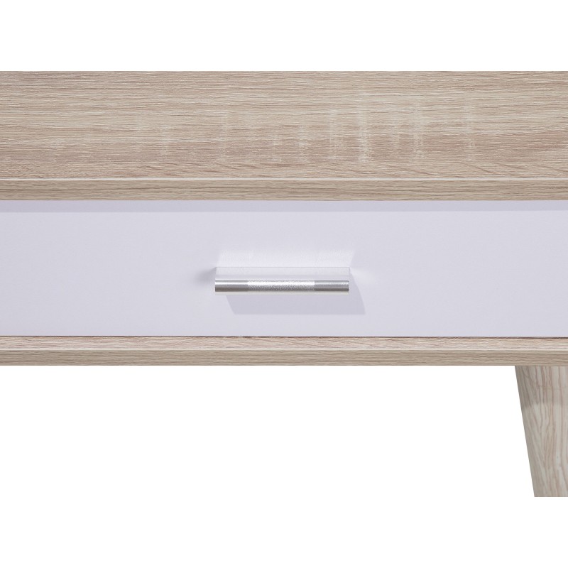 Biurko z szufladą i półką 100 x 48 cm jasne drewno DEORA