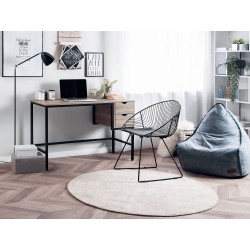 Biurko z szufladami 120 x 48 cm jasne drewno GRANT