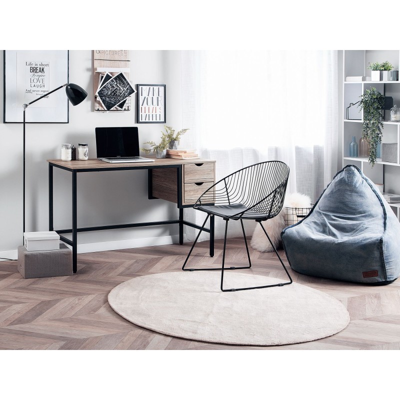 Biurko z szufladami 120 x 48 cm jasne drewno GRANT