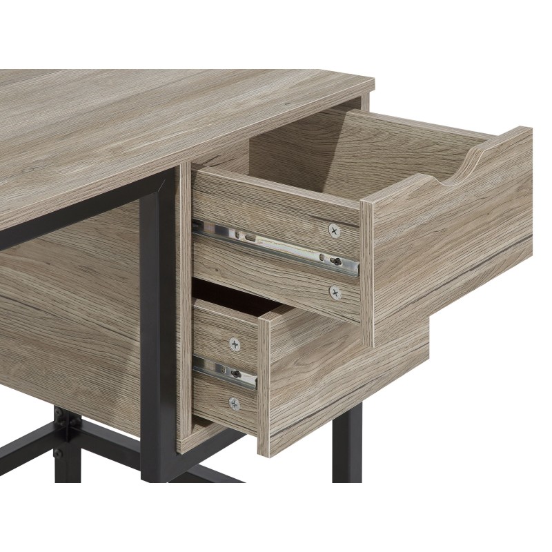 Biurko z szufladami 120 x 48 cm jasne drewno GRANT