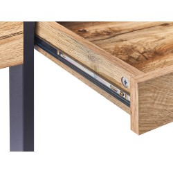 Biurko z szufladami 120 x 55 cm jasne drewno z czarnym VIDA