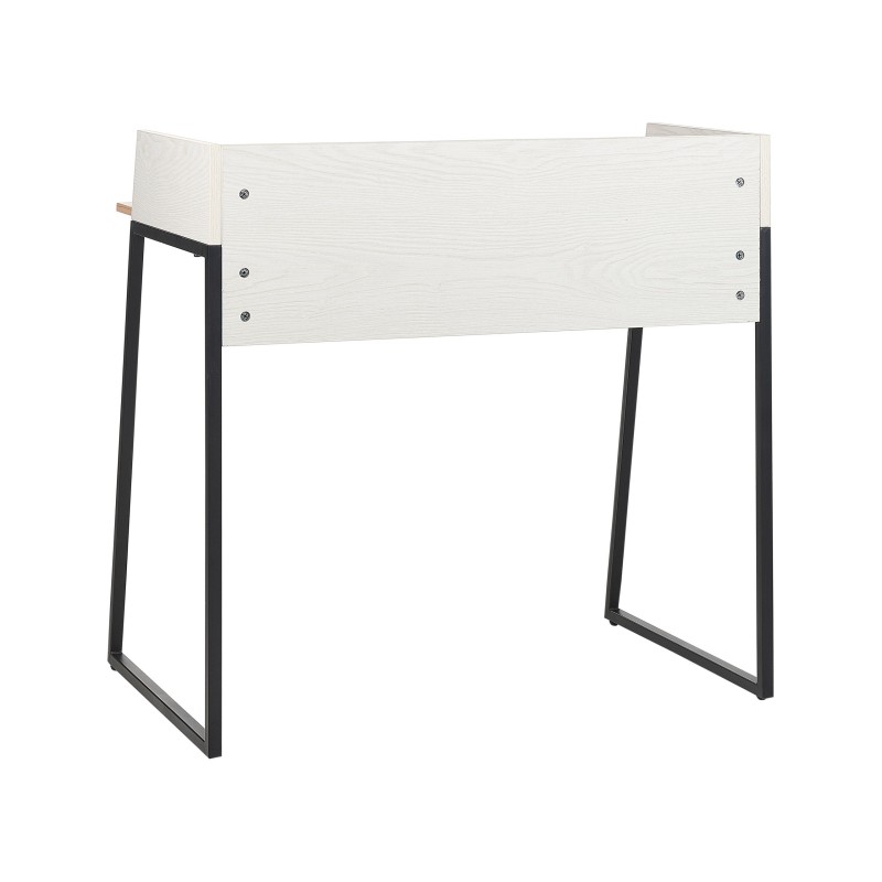 Biurko 90 x 60 cm jasne drewno z białym ANAH