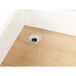 Biurko 90 x 60 cm jasne drewno z białym ANAH