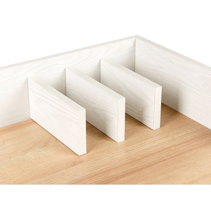 Biurko 90 x 60 cm jasne drewno z białym ANAH