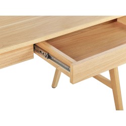 Biurko z szufladami 120 x 70 cm jasne drewno SHESLAY