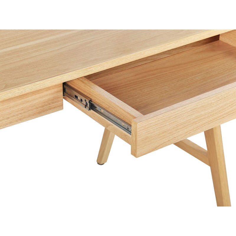 Biurko z szufladami 120 x 70 cm jasne drewno SHESLAY
