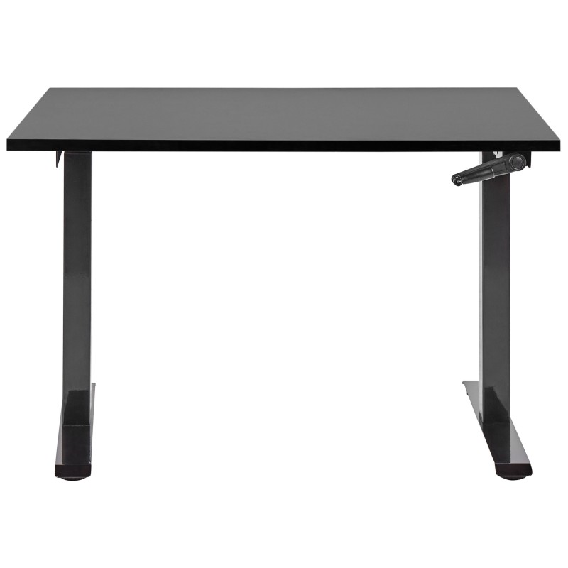 Biurko regulowane manualnie 120 x 72 cm czarne DESTINES
