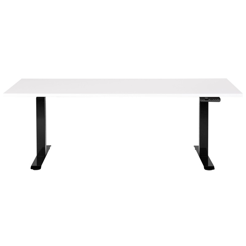 Biurko regulowane elektrycznie 180 x 80 cm biało-czarne DESTINES