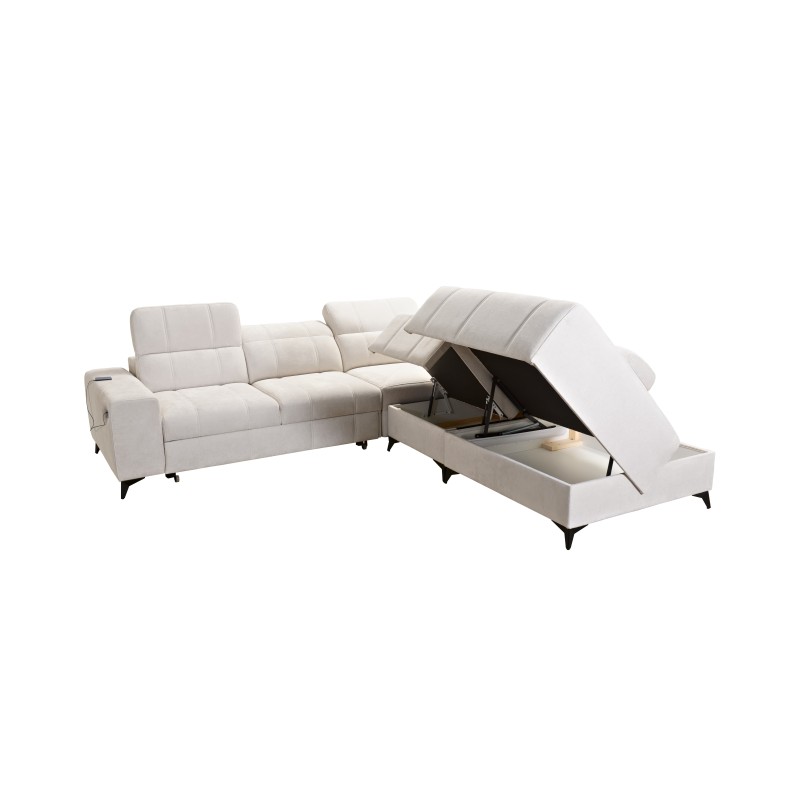 Luxury Corner Sofa Ballagio IX with Sleeping Function, Weave, Spring 1108