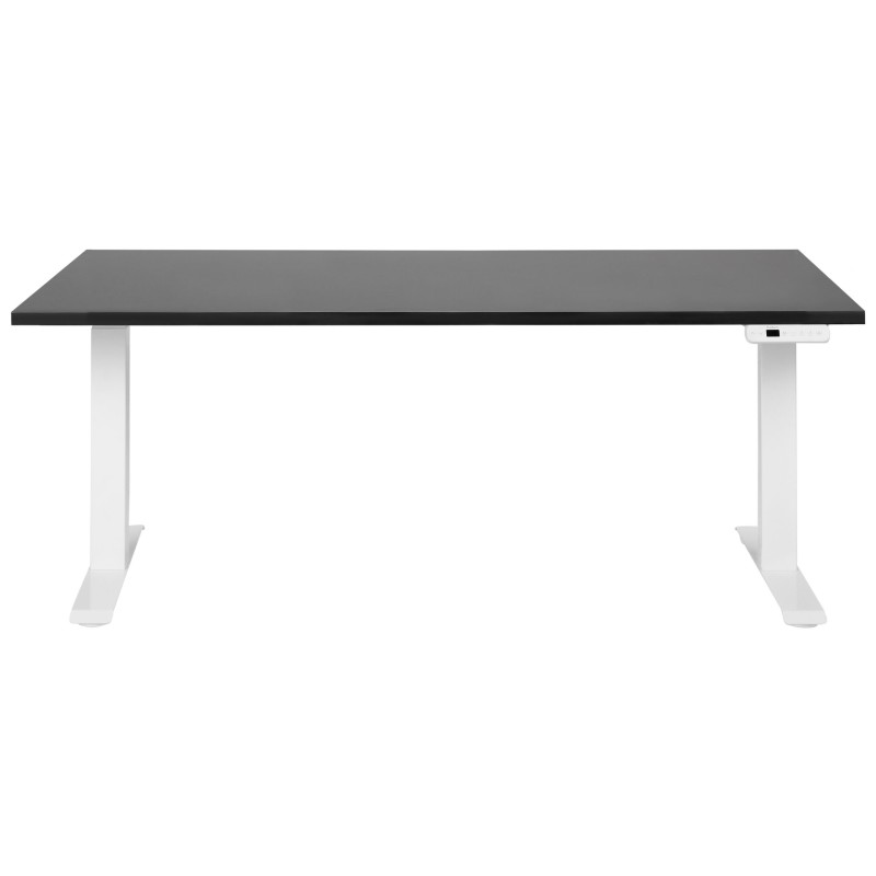 Biurko regulowane elektrycznie 160 x 72 cm czarno-białe DESTINES
