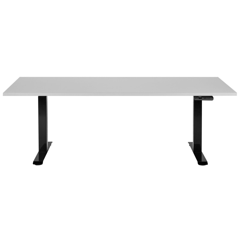 Biurko regulowane elektrycznie 180 x 80 cm szaro-czarne DESTINES