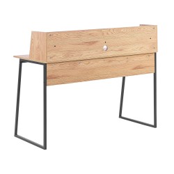 Biurko z półką 120 x 59 cm jasne drewno z czarnym GORUS