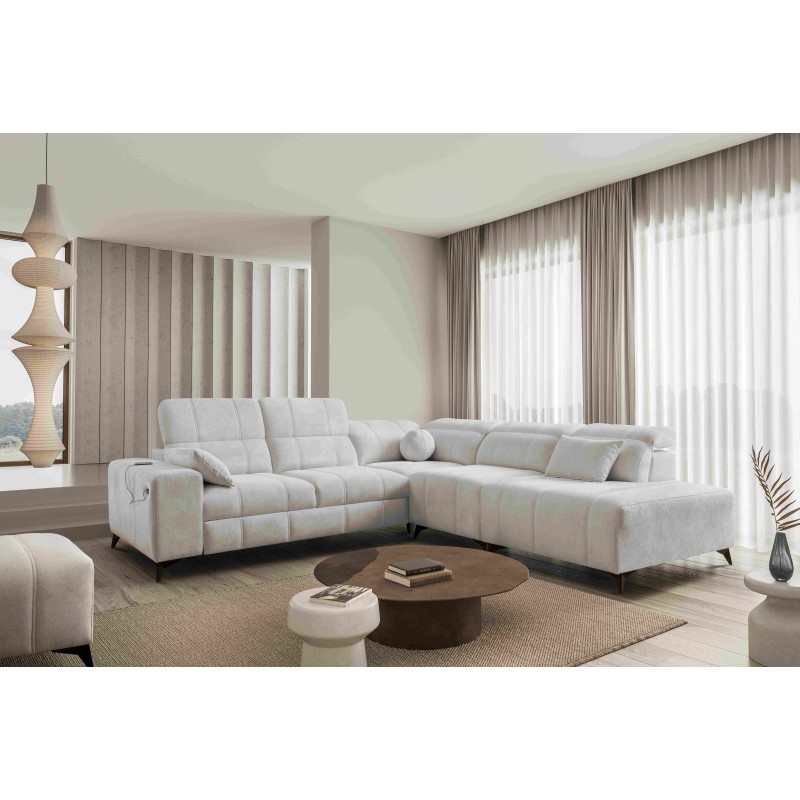 Luxus-Ecksofa Ballagio IX mit Schlaffunktion Flechtwerk, Spring 1104